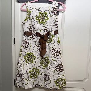 Floral Dress with Brown Accents